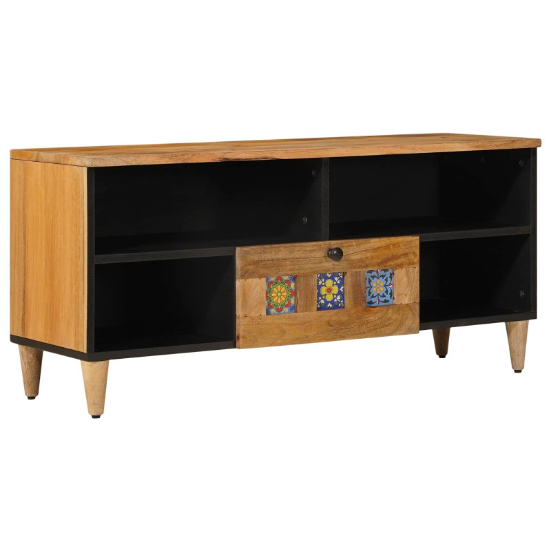 Szafka pod telewizor z szufladą Naturalny 100 x 33,5 x 46 cm