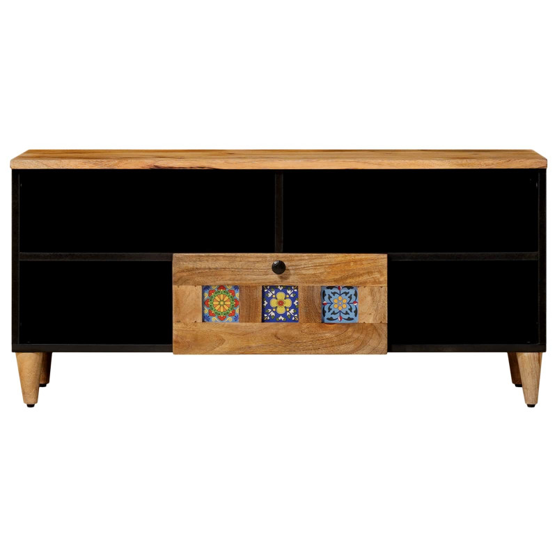 Szafka pod telewizor z szufladą Naturalny 100 x 33,5 x 46 cm