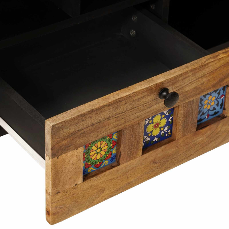 Szafka pod telewizor z szufladą Naturalny 100 x 33,5 x 46 cm