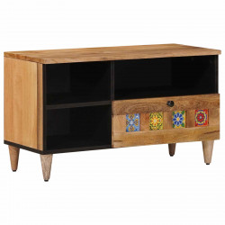 Szafka pod telewizor Naturalny 80 x 33,5 x 46 cm Drewno z mango