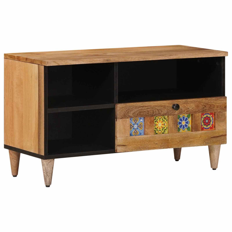 Szafka pod telewizor Naturalny 80 x 33,5 x 46 cm Drewno z mango