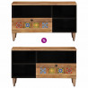 Szafka pod telewizor Naturalny 80 x 33,5 x 46 cm Drewno z mango