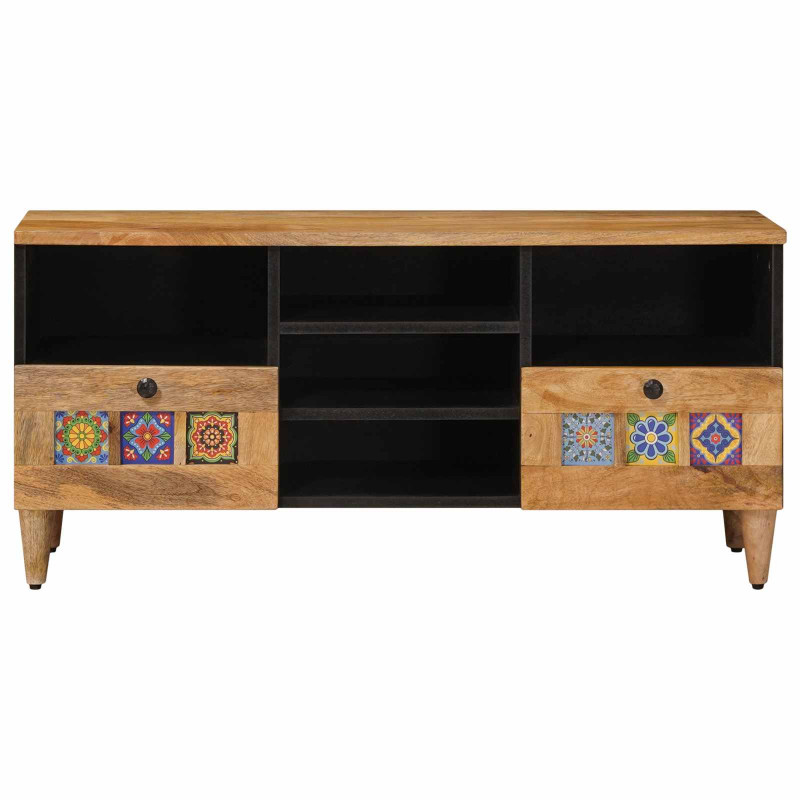 Szafka pod telewizor z szufladą Naturalny 100 x 33,5 x 46 cm