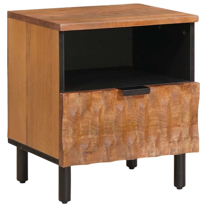 Szafka Nocna 2 pcs Brązowy 40 x 33 x 46 cm Drewno z mango