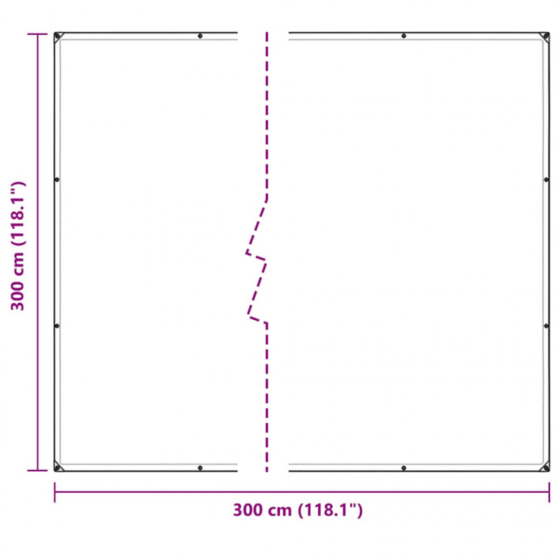 Przezroczysta plandeka z oczkami 3x3 m PVC