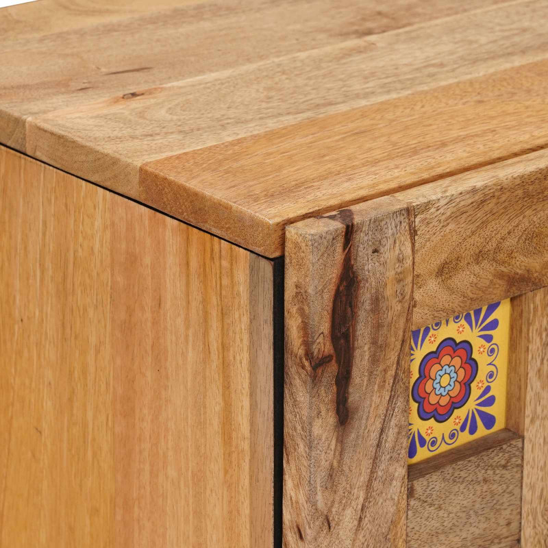 Bufet z drzwiami Naturalny 40 x 33,5 x 75 cm Drewno z mango