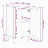 Bufet z drzwiami Naturalny 40 x 33,5 x 75 cm Drewno z mango