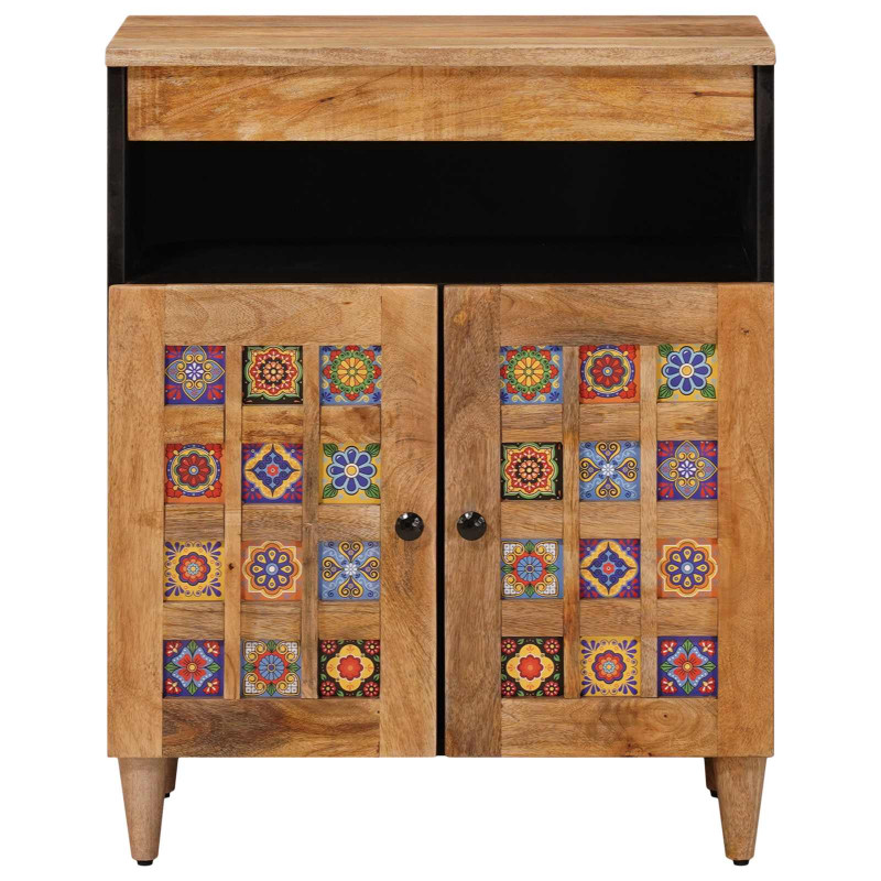 Bufet z drzwiami Naturalny 60 x 33,5 x 75 cm Drewno z mango