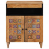 Bufet z drzwiami Naturalny 60 x 33,5 x 75 cm Drewno z mango