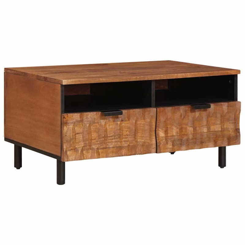 Stolik kawowy z szufladą Brązowy 80 x 54 x 40 cm Drewno z mango