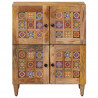 Bufet z drzwiami Naturalny 60 x 33,5 x 75 cm Drewno z mango