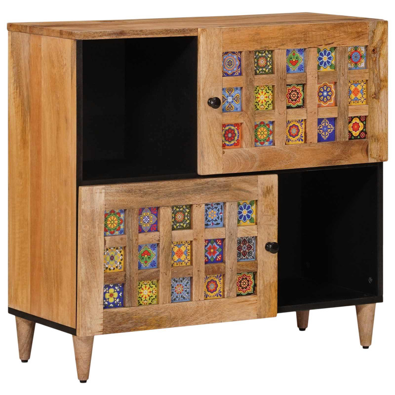Bufet z drzwiami Naturalny 80 x 33,5 x 75 cm Drewno z mango