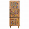 Highboard z drzwiami Naturalny 40 x 33 x 110 cm Drewno z mango