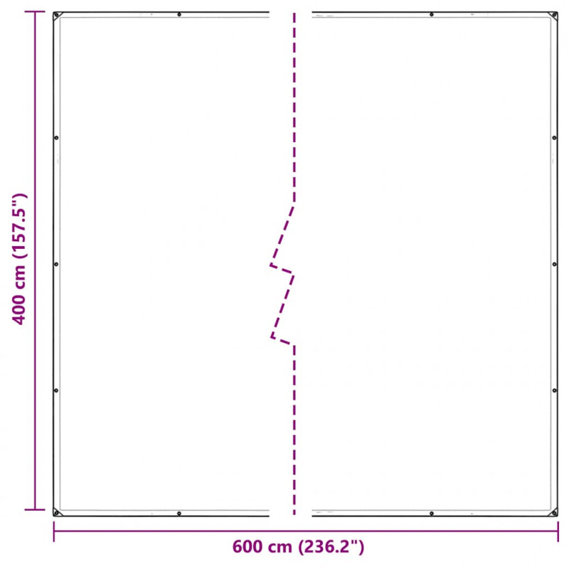 Przezroczysta plandeka z oczkami 4x6 m PVC