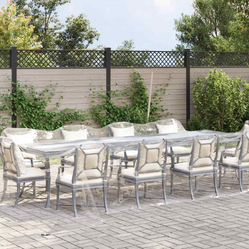 Przezroczysta plandeka z oczkami 4x8 m PVC