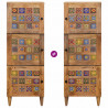 Highboard z drzwiami Naturalny 40 x 33 x 110 cm Drewno z mango