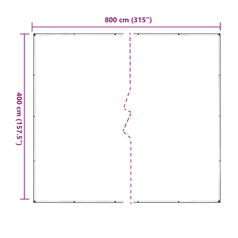 Przezroczysta plandeka z oczkami 4x8 m PVC