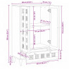 Highboard Naturalny 60 x 33,5 x 100 cm Drewno z mango