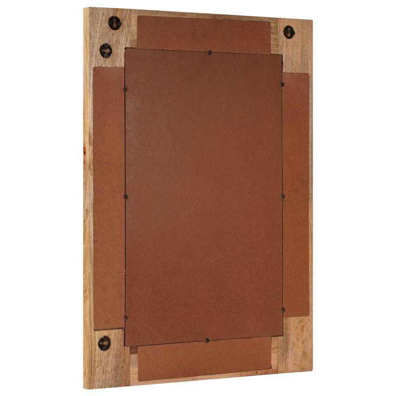 Lustro łazienkowe Naturalny 50 x 70 x 3 cm Drewno z mango