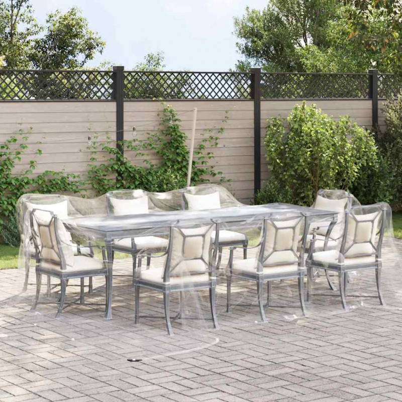 Przezroczysta plandeka z oczkami 5x6 m PVC