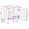 Szafka Nocna 2 pcs Brązowy 40 x 33 x 46 cm Drewno z mango