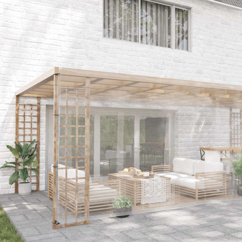 Przezroczysta plandeka z oczkami 5x10 m PVC