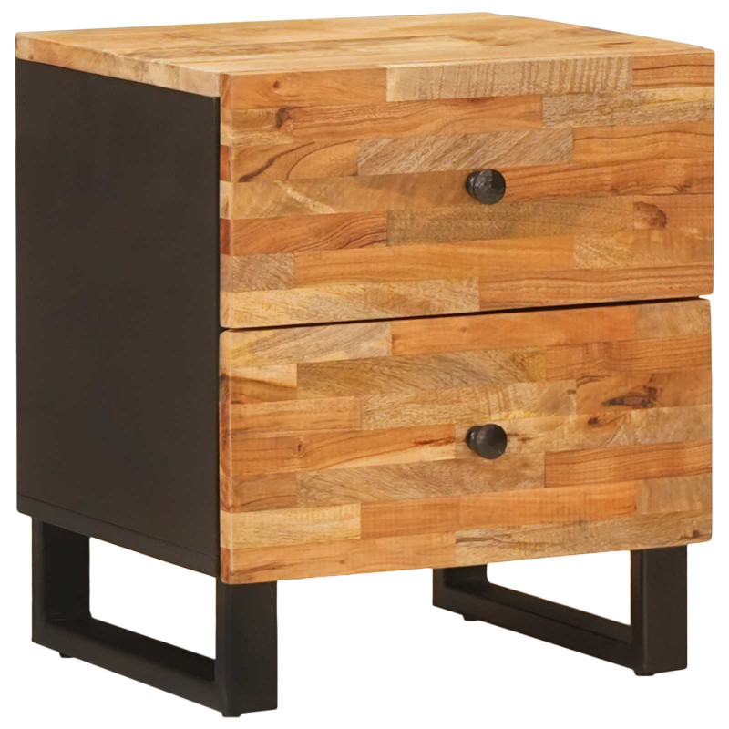 Szafka Nocna 2 pcs Brązowy 40 x 33 x 46 cm Drewno z mango