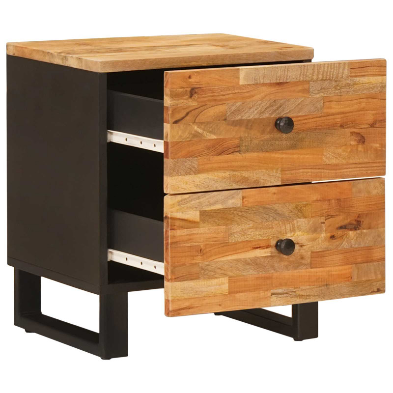Szafka Nocna 2 pcs Brązowy 40 x 33 x 46 cm Drewno z mango