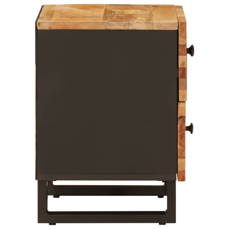 Szafka Nocna 2 pcs Brązowy 40 x 33 x 46 cm Drewno z mango