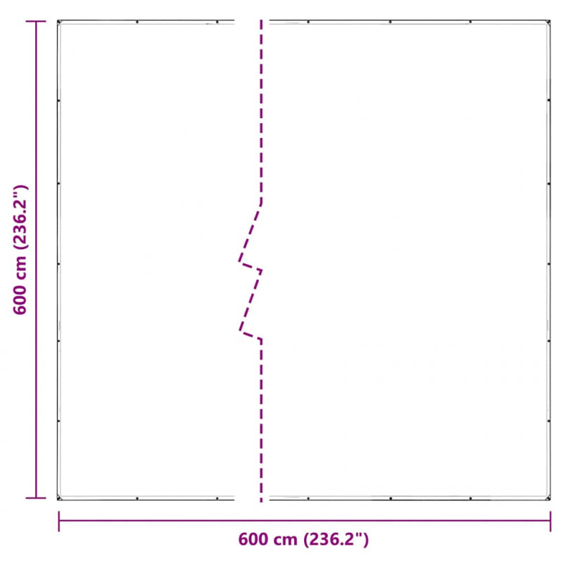 Przezroczysta plandeka z oczkami 6x6 m PVC