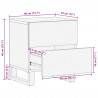 Szafka Nocna 2 pcs Brązowy 40 x 33 x 46 cm Drewno z mango