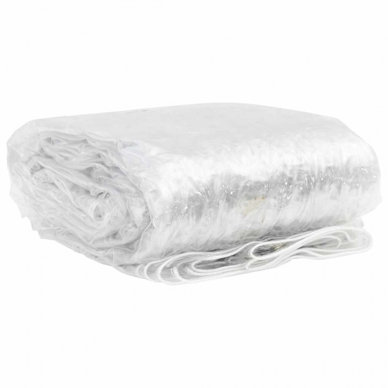 Przezroczysta plandeka z oczkami 6x12 m PVC