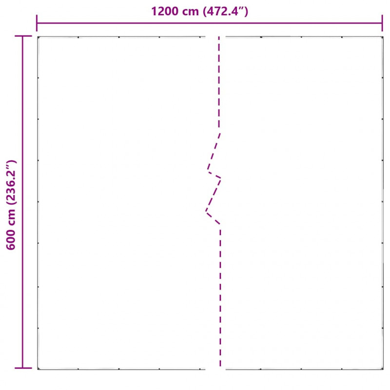 Przezroczysta plandeka z oczkami 6x12 m PVC