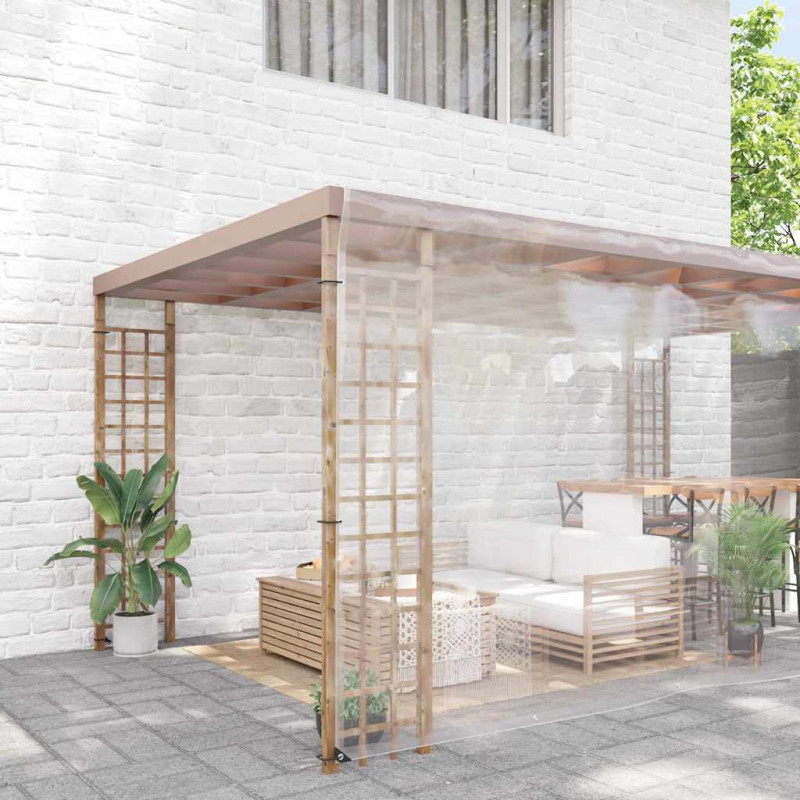 Przezroczysta plandeka z oczkami 8x8 m PVC