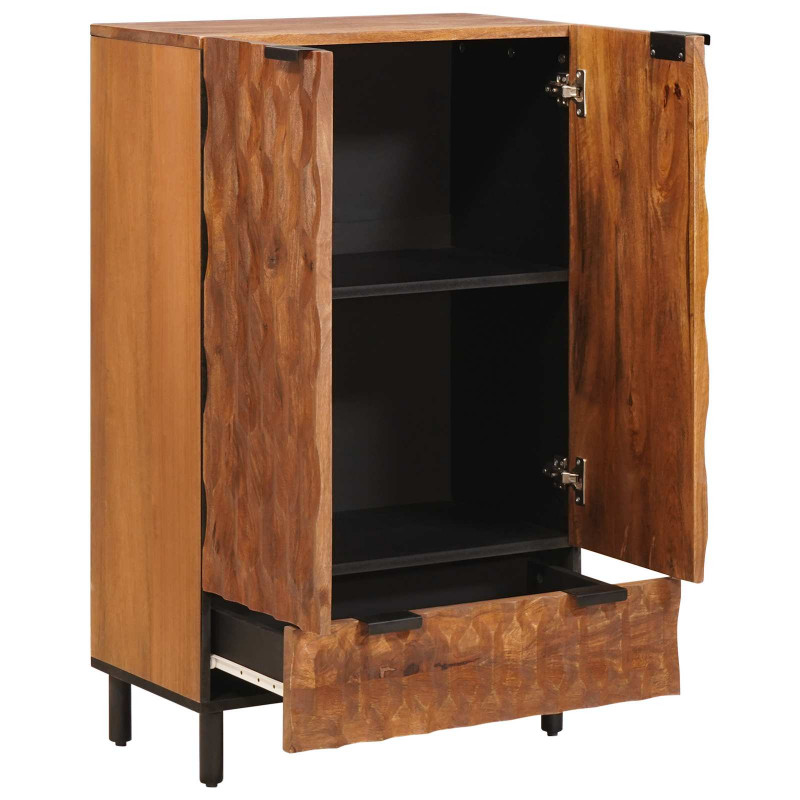 Highboard Wykończenie w kolorze brązowego akacji Drewno z mango
