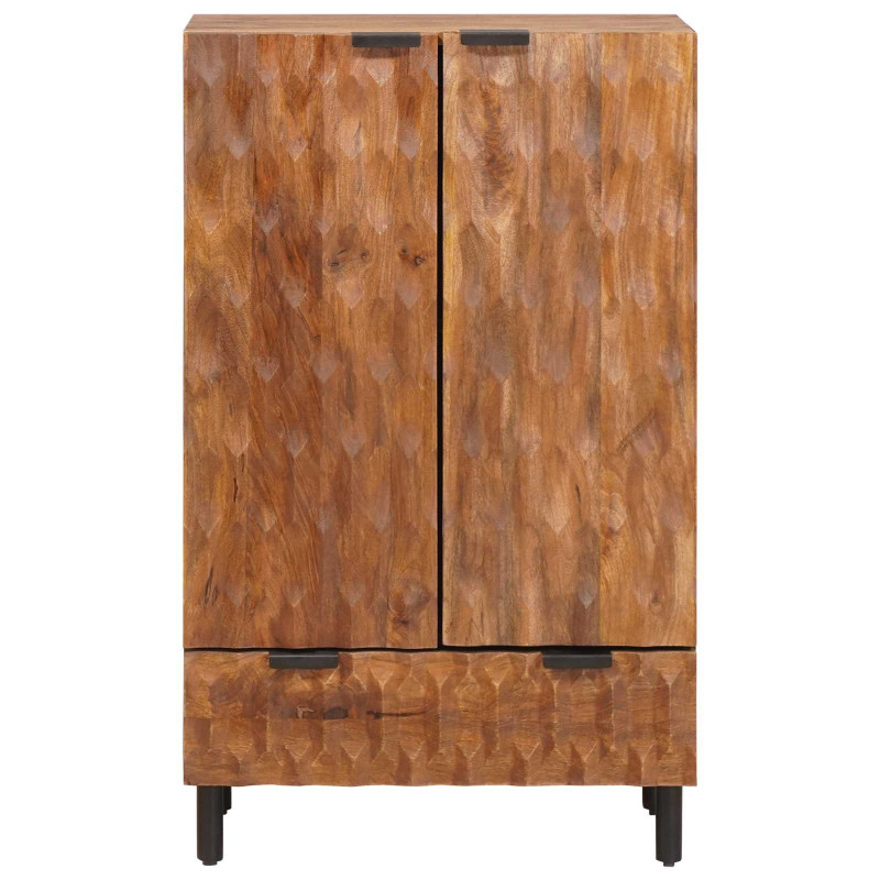Highboard Wykończenie w kolorze brązowego akacji Drewno z mango