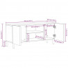 Szafka pod TV, czarne, 105x33,5x46 cm, lite surowe drewno mango