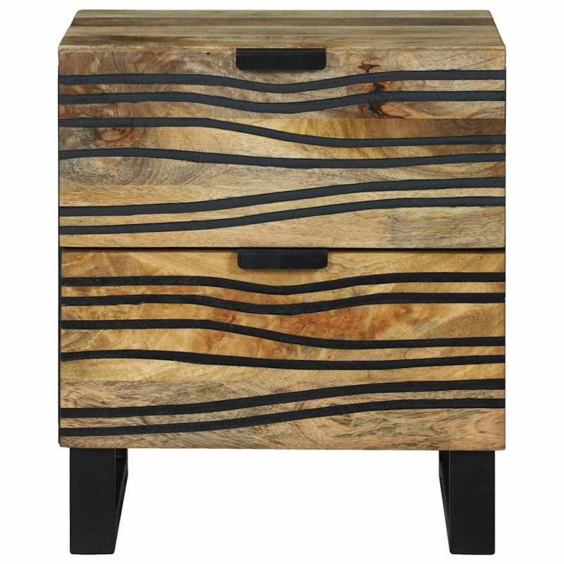 Szafka Nocna Brązowy 40 x 33 x 46 cm Lite drewno akacjowe