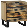 Szafka Nocna 2 pcs Brązowy 40 x 33 x 46 cm Lite drewno akacjowe