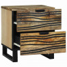 Szafka Nocna 2 pcs Brązowy 40 x 33 x 46 cm Lite drewno akacjowe