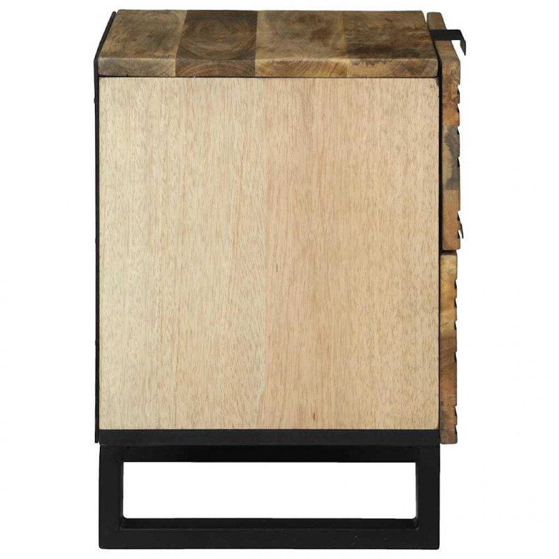 Szafka Nocna 2 pcs Brązowy 40 x 33 x 46 cm Lite drewno akacjowe