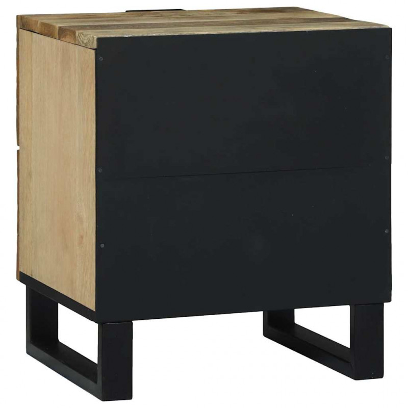 Szafka Nocna 2 pcs Brązowy 40 x 33 x 46 cm Lite drewno akacjowe