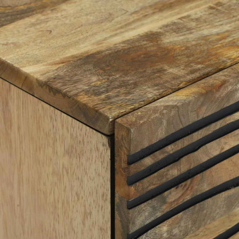 Szafka Nocna 2 pcs Brązowy 40 x 33 x 46 cm Lite drewno akacjowe