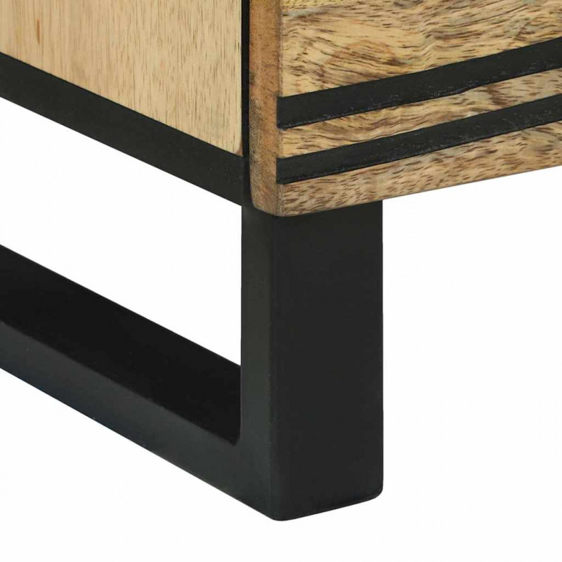Szafka Nocna 2 pcs Brązowy 40 x 33 x 46 cm Lite drewno akacjowe