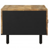 Stolik kawowy, czarny, 100x54x40 cm, lite surowe drewno mango