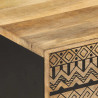 Stolik kawowy, czarny, 100x54x40 cm, lite surowe drewno mango