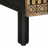 Stolik kawowy, czarny, 100x54x40 cm, lite surowe drewno mango
