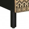 Stolik kawowy, czarny, 80x54x40 cm, lite surowe drewno mango