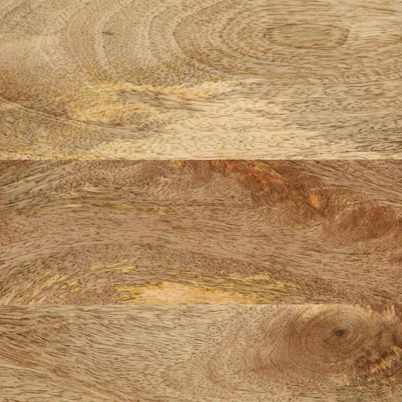 Stolik kawowy, czarny, 80x54x40 cm, lite surowe drewno mango
