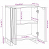 Bufet Naturalny 60 x 33,5 x 75 cm Drewno z mango